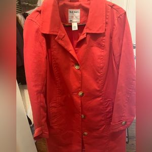 Coral Old navy trench coat